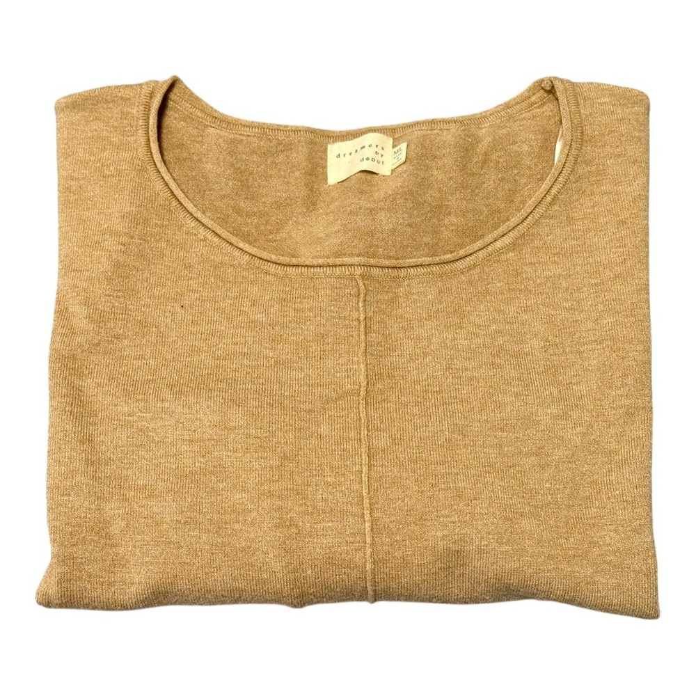 Women's Tan Boat Neck Sweater